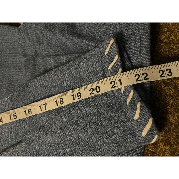 Vintage breckenridge cardigan Christmas sweater winter holiday snowman pockets L - Picture 9 of 9